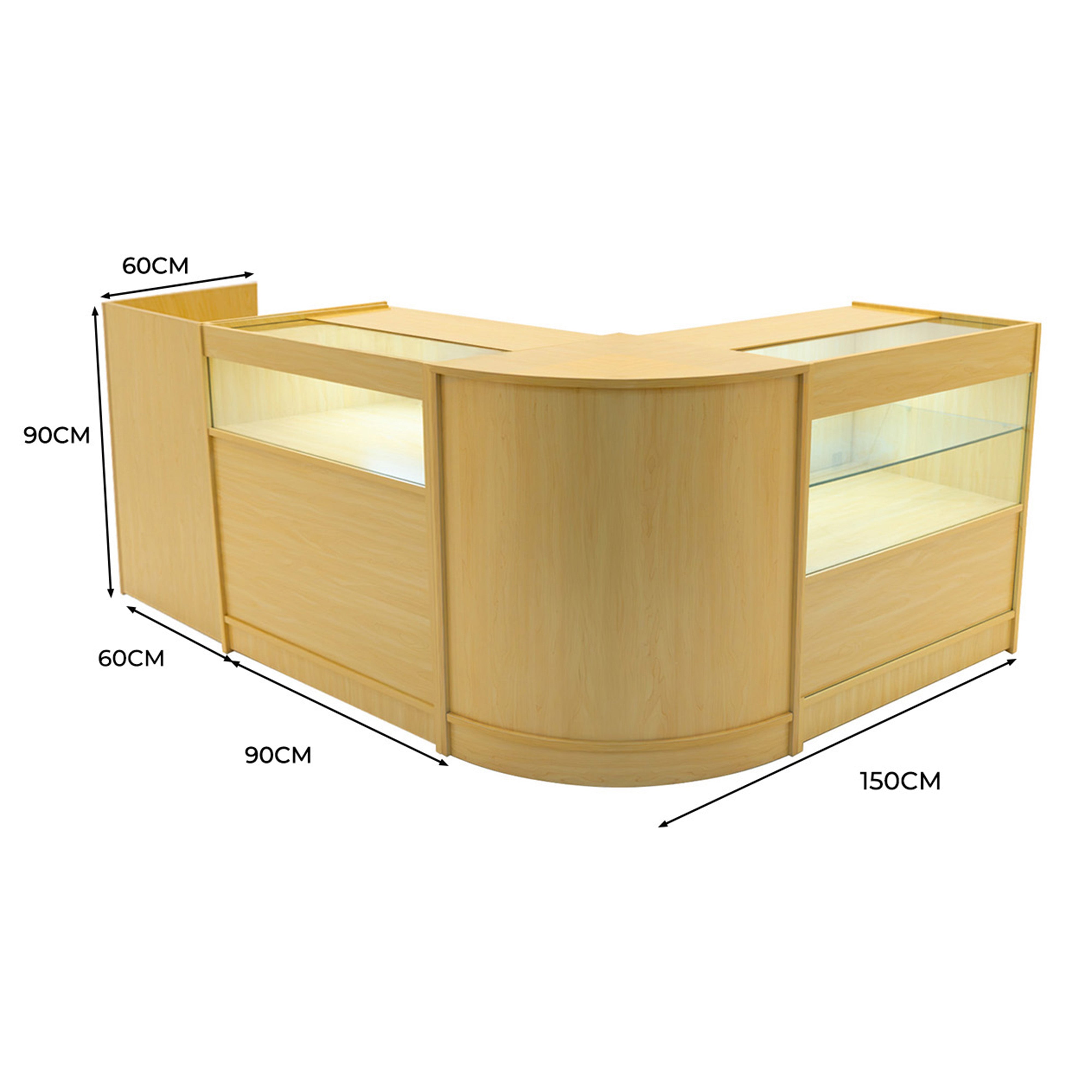 Q-Rax Banconi Negozio Set Gravity LED Acero B900 C900
