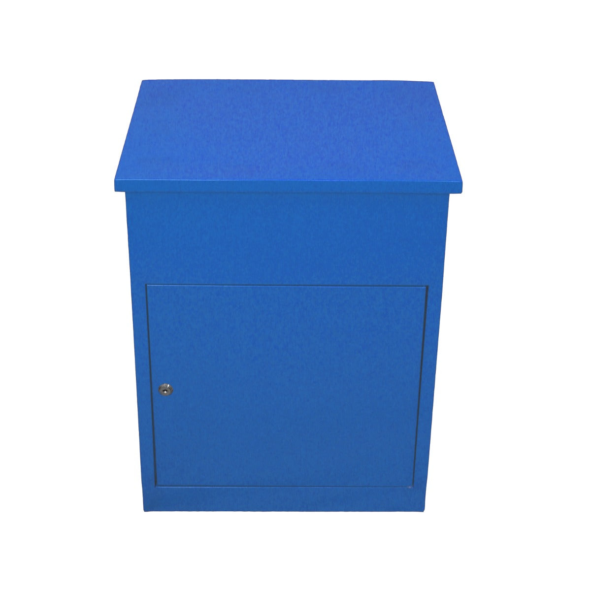 Q-Rax Cassetta Postale Pacchi Blu acciaio 58x36x46 chiave