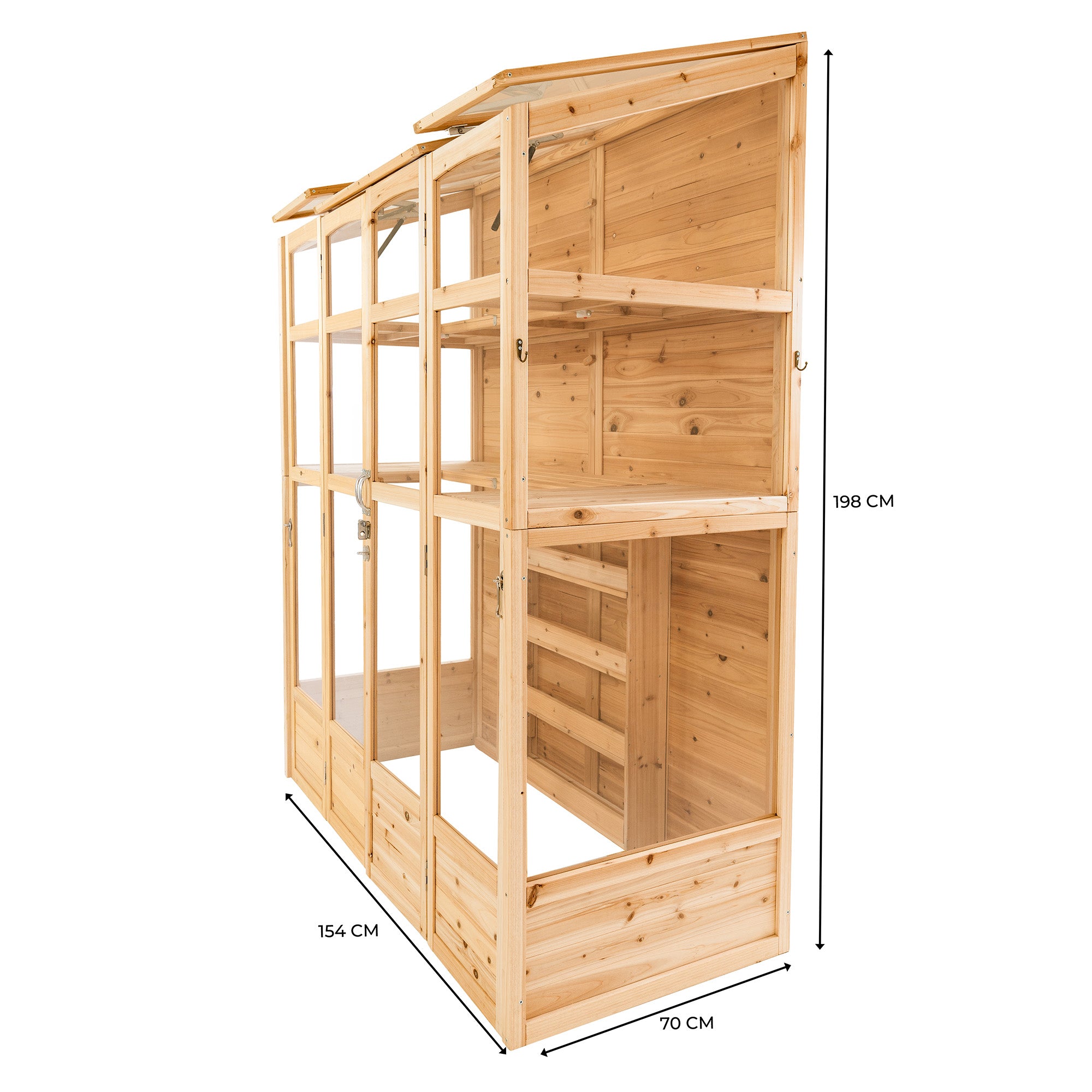 Q-Rax Vittoriana serra giardino legno naturale 152x61
