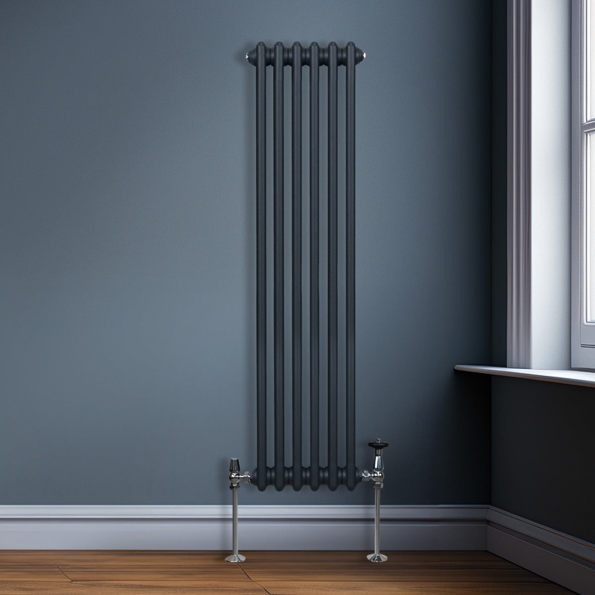 Q-Rax Radiatore 3 Colonne 1500x292 mm Grigio Antracite