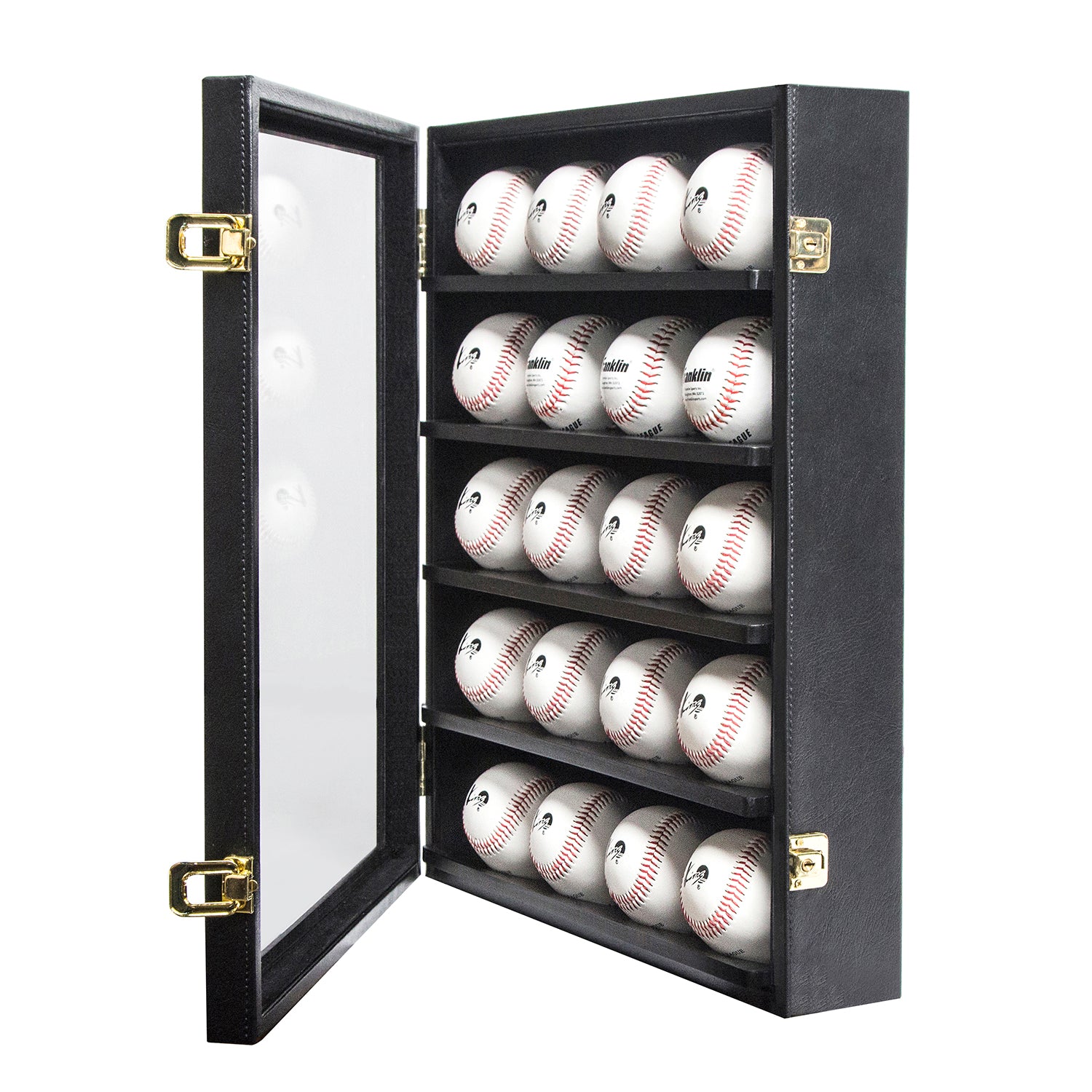 Jackcube Design Display vetrina baseball 20 palline legno pelle