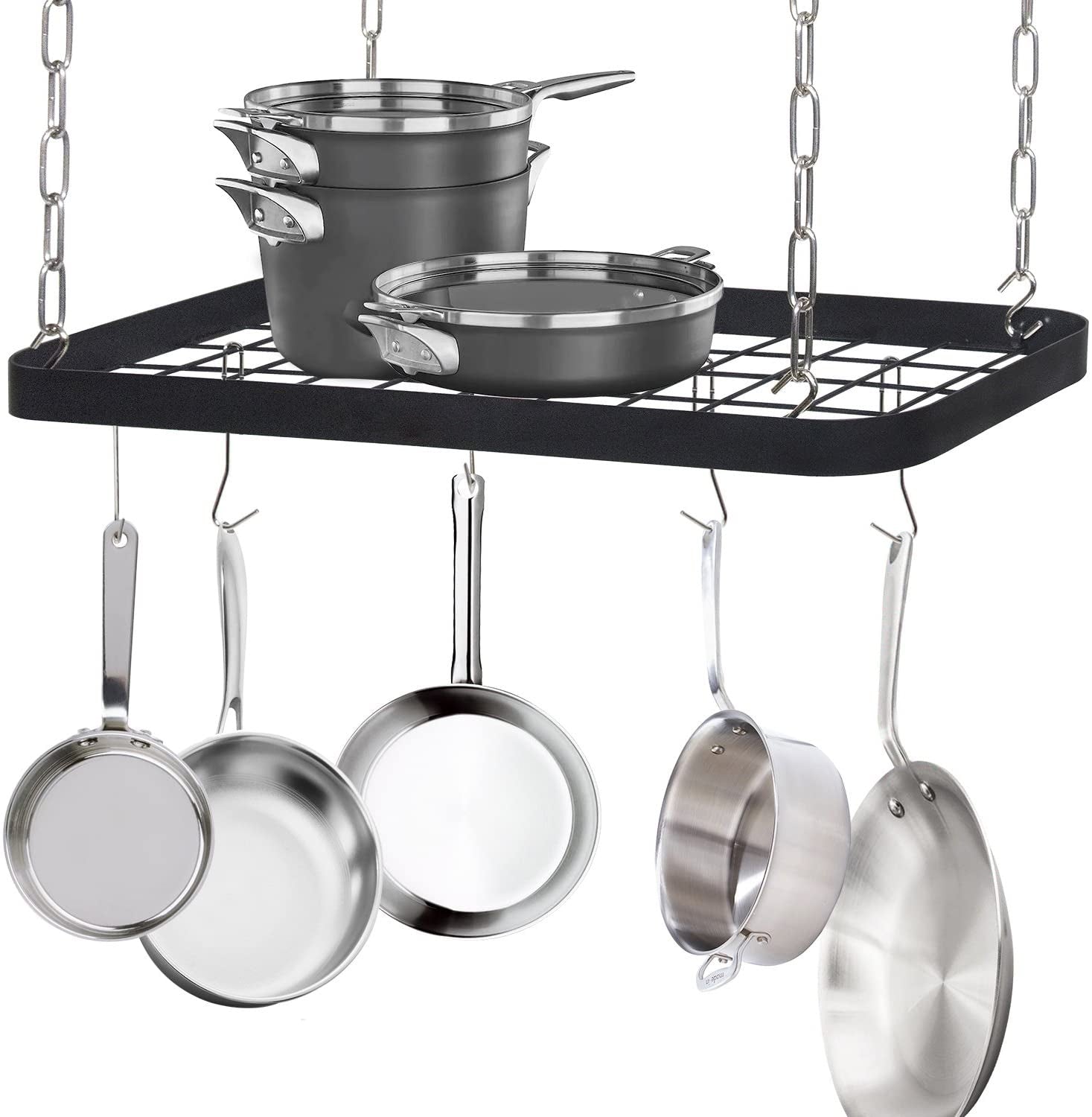 Jackcube Design Kitchen Porta Pentole Soffitto 8 Ganci Nero