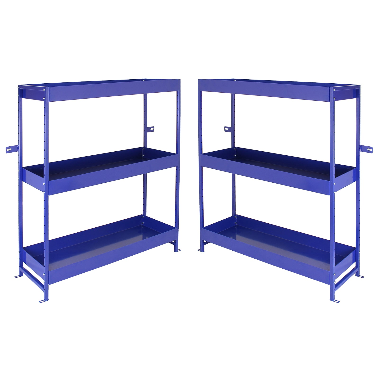 Q-Rax Scaffali da Garage Lightning scaffale acciaio blu 2 pezzi regolabile