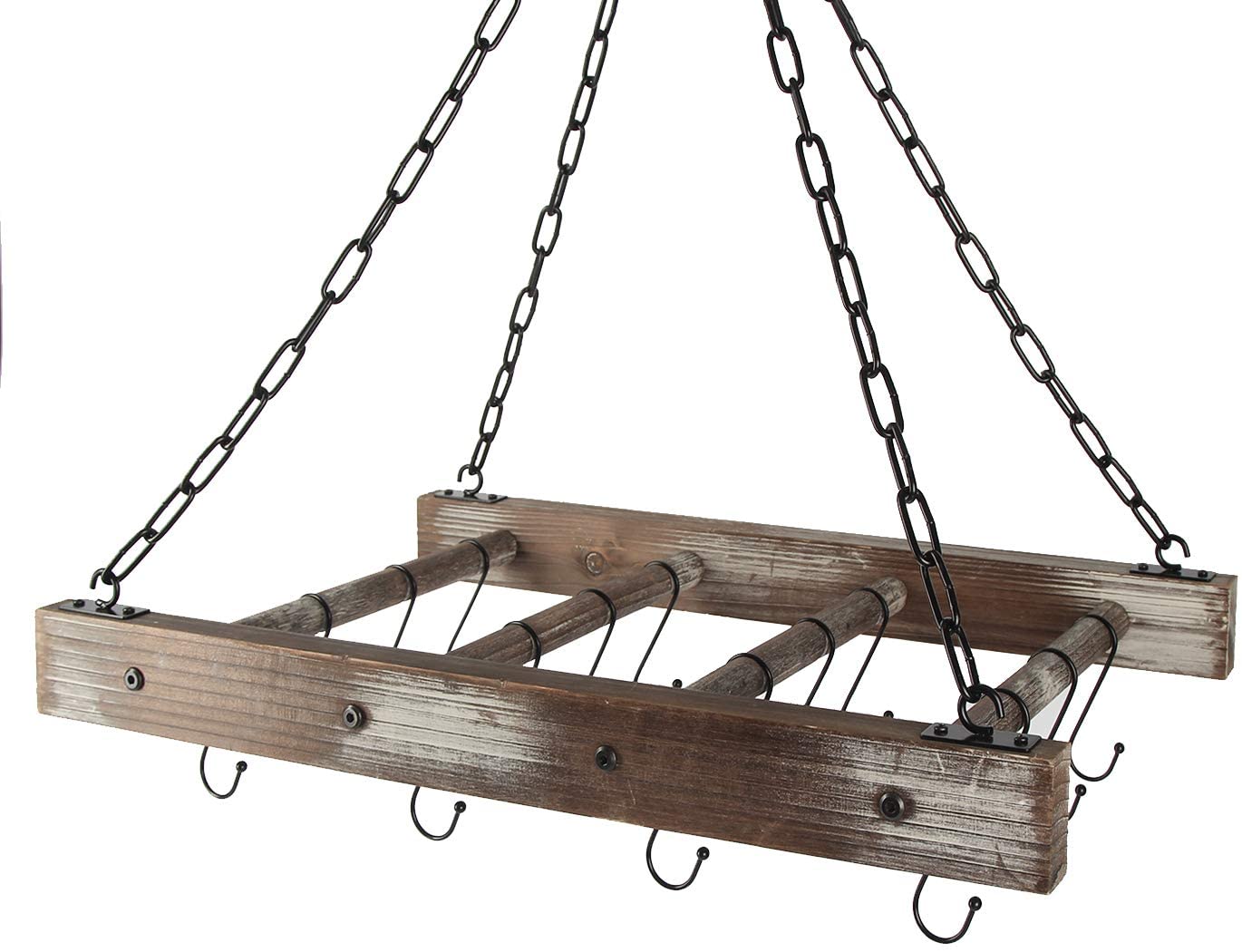 Jackcube Design Kitchen appendipentole da soffitto legno 16 ganci