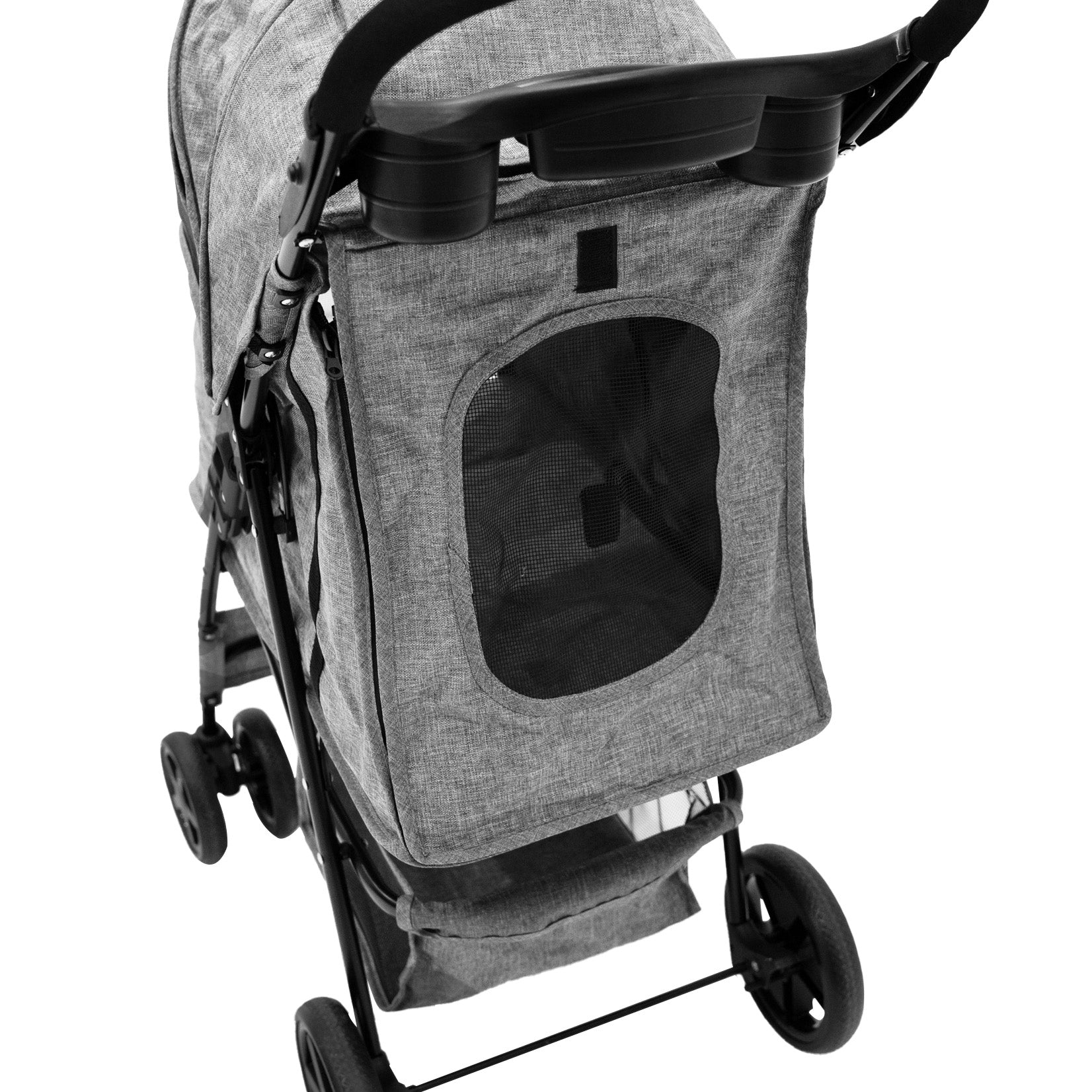Q-Rax Passeggino per Animali Grigio Antipioggia 15 kg