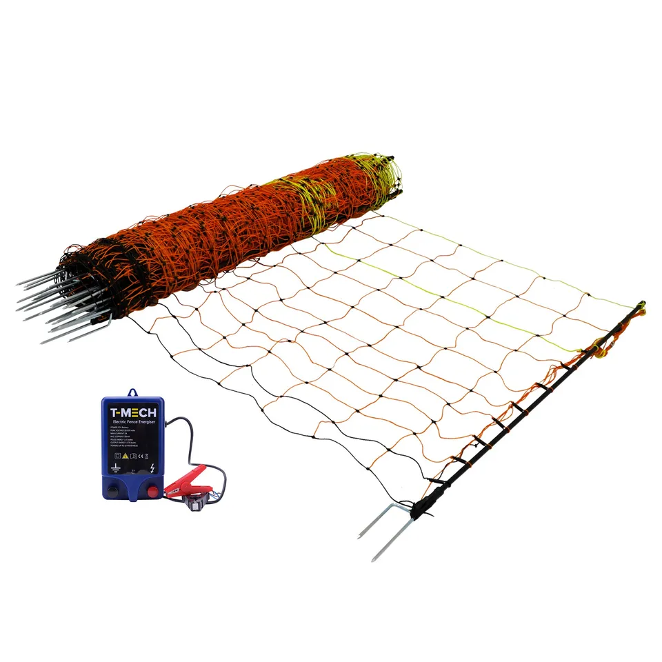 Q-Rax Rete Pollame 50m con Energizzatore 120cm 10kV