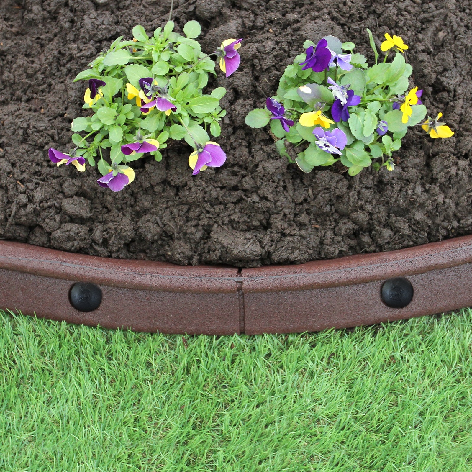 Q-Rax Bordatura Giardino Flessibile 1,2 m Marrone 6 Pezzi