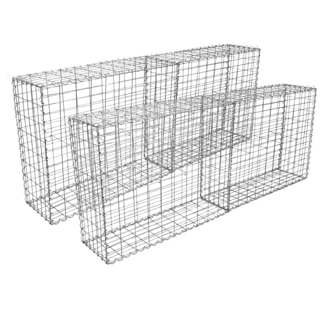 Q-Rax Deposito all'Aperto gabbioni metallici zincati 100x95x30 4 pezzi