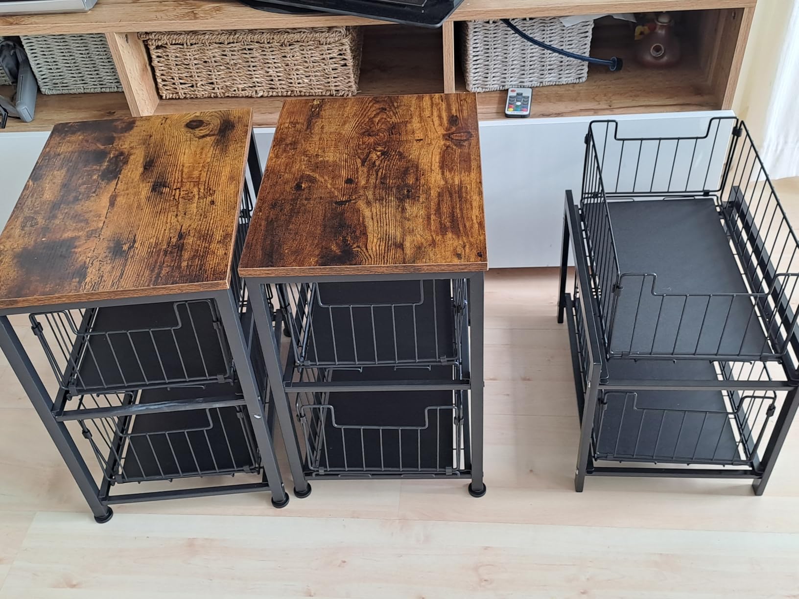 Meltrck Scaffale Portaspezie Organizer 2 Strati Marrone Vintage