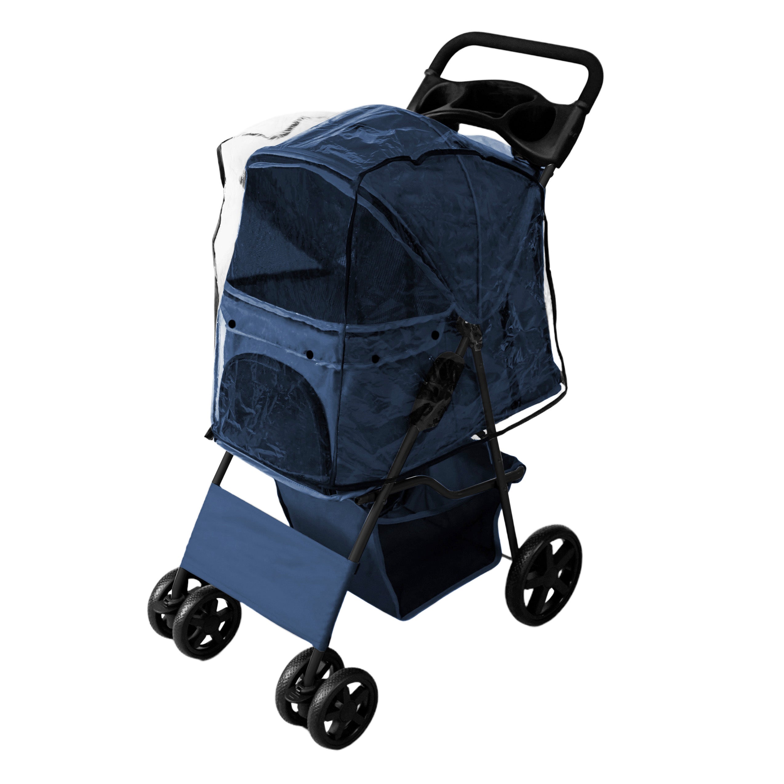 Q-Rax Passeggino Animali Blu Navy Pieghevole 15 kg