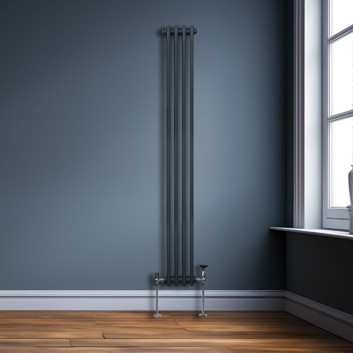 Q-Rax Radiatori Tradizionali 3 colonne termosifone antracite