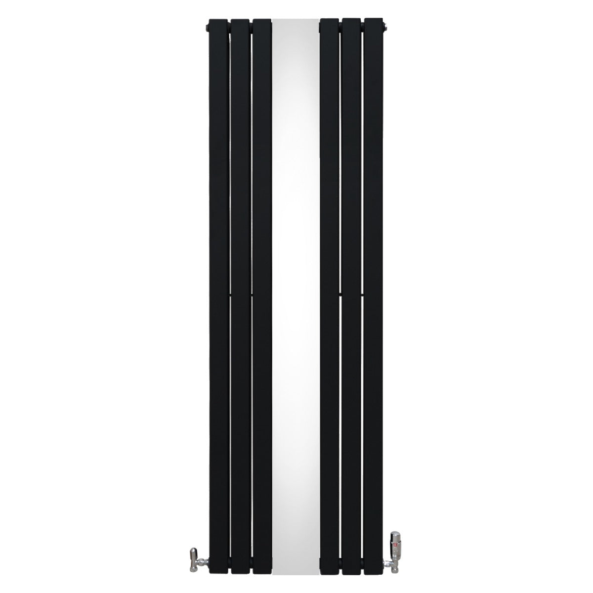 Q-Rax Radiatore Specchio 1800x565 Nero Valvole