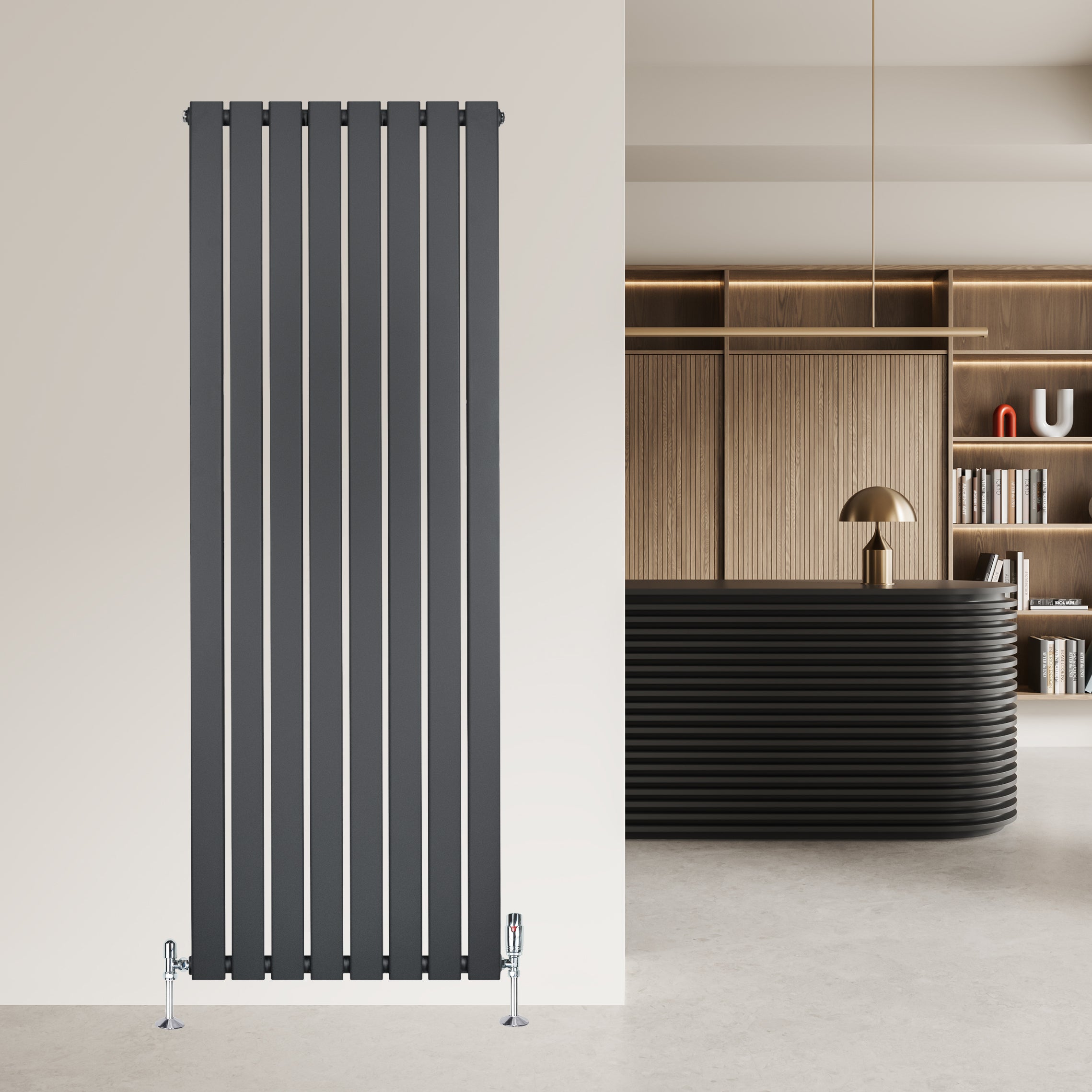 Q-Rax Radiatori Tradizionali 1600x560 Radiatore Verticale Antracite