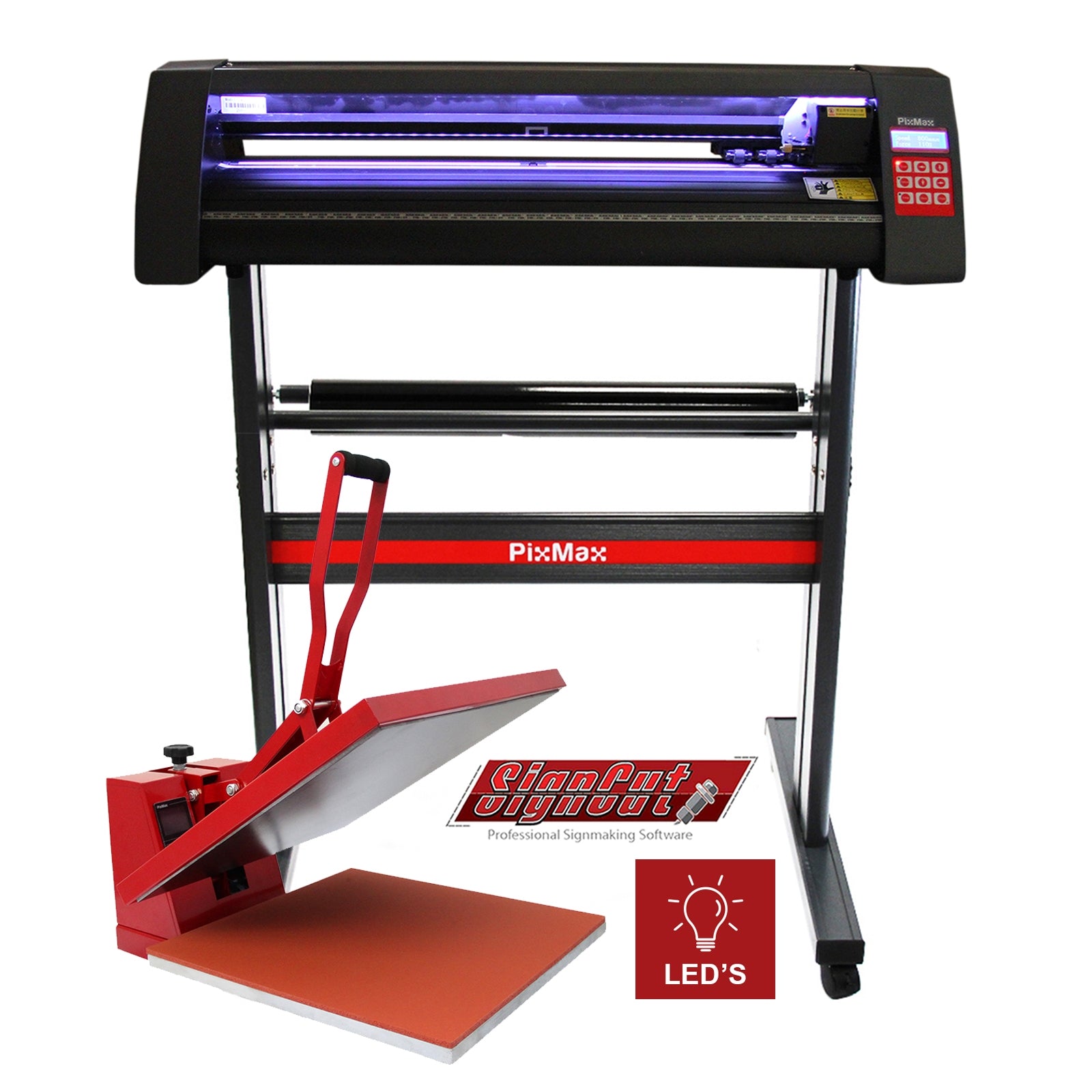 Q-Rax 720 Plotter taglio vinile LED + pressa 50x50