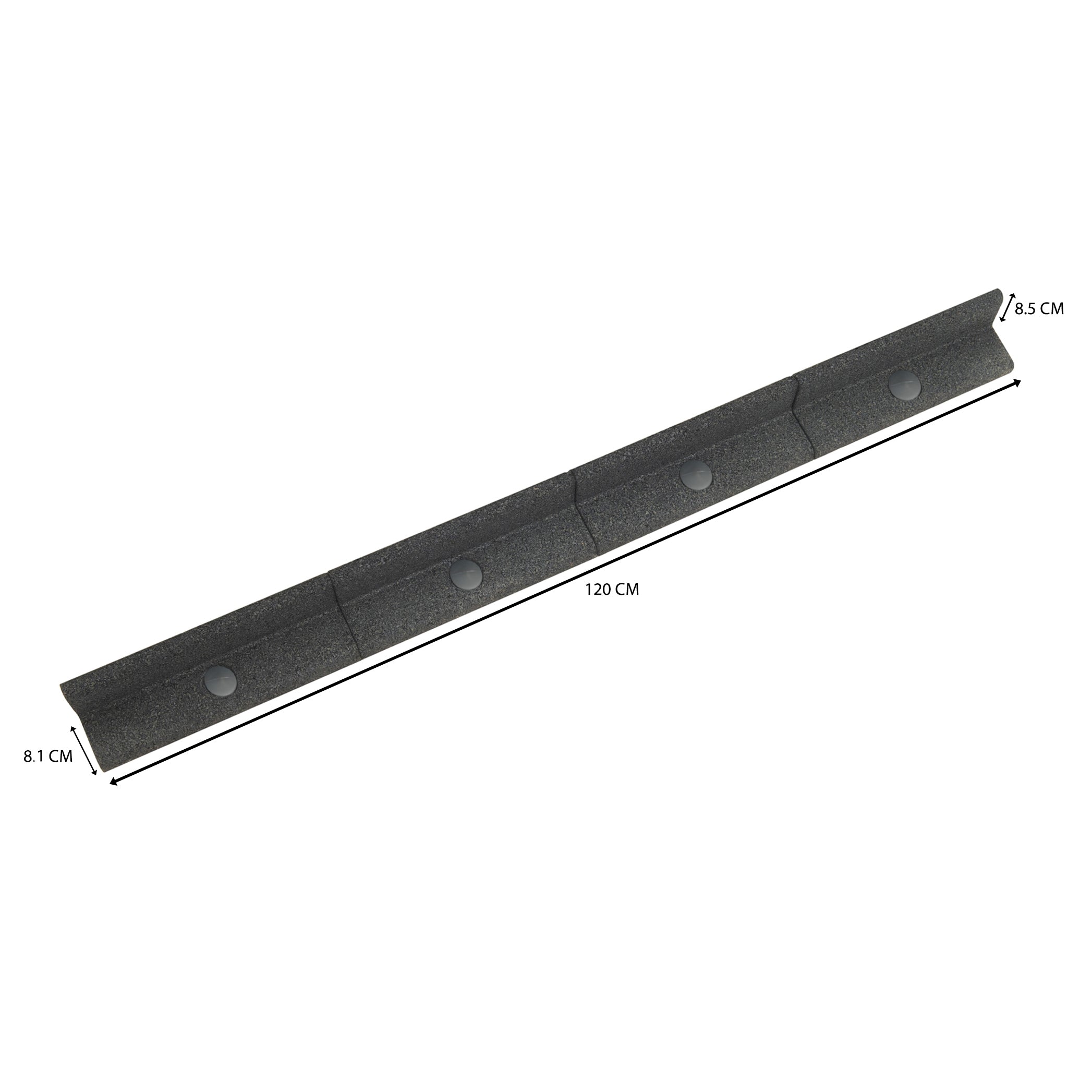 Q-Rax Bordura Flessibile Giardino 20x1,2 m Grigio Martello