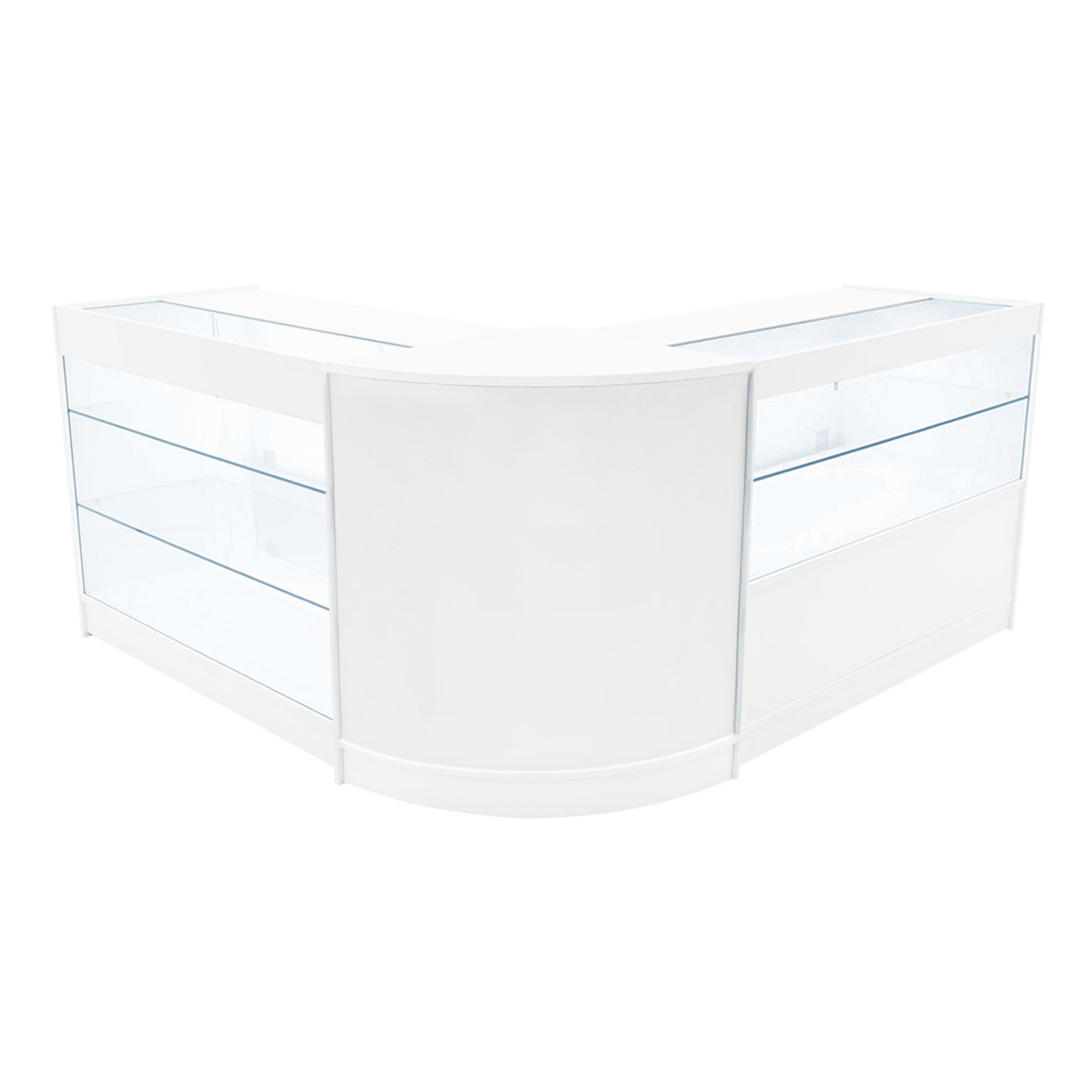 Q-Rax Hera LED K1200+C1200+CM60 Bancone Bianco con Vetro