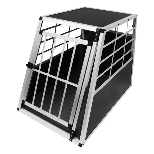 Q-Rax Gabbia per Cani Auto Singola Alluminio Grande 69x65x90