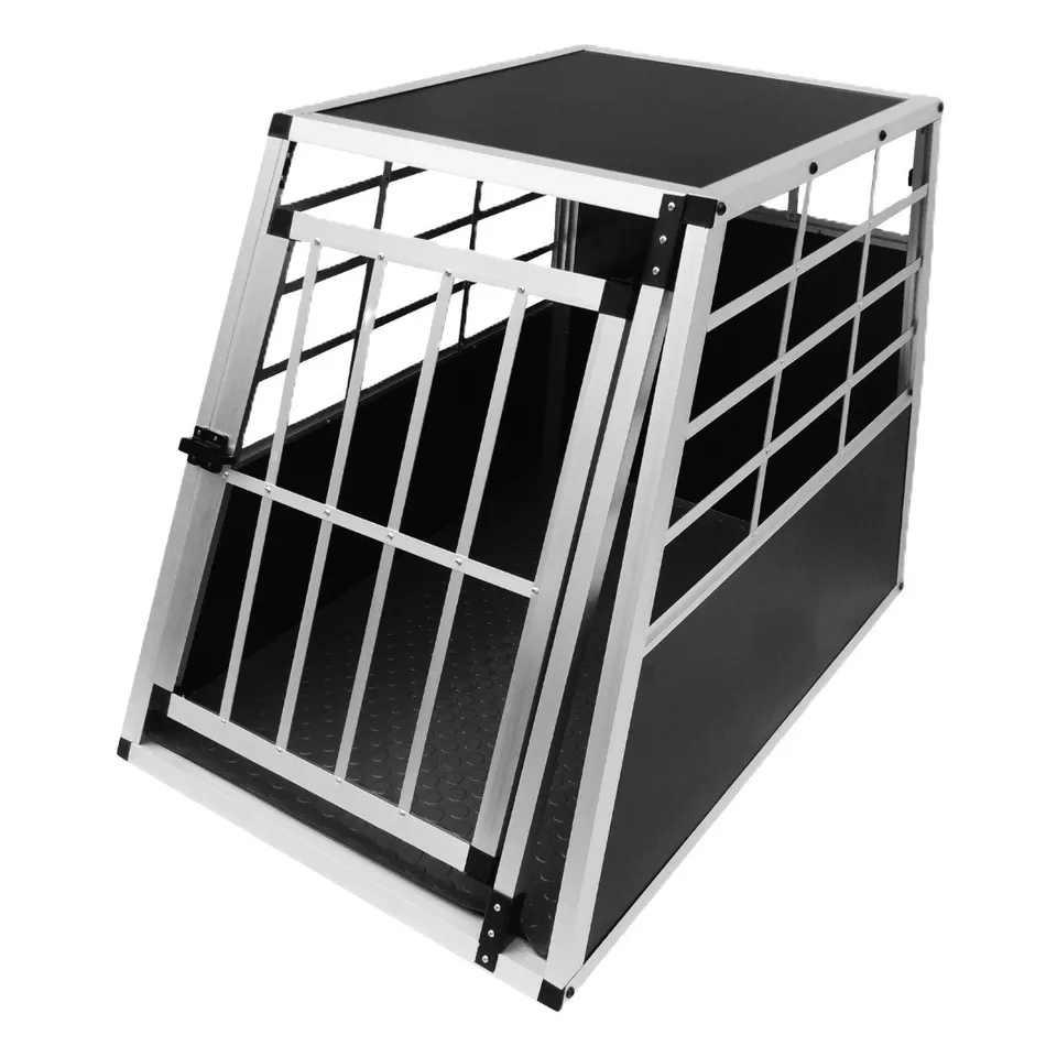 Q-Rax Gabbia per Cani Auto Singola Alluminio Grande 69x65x90
