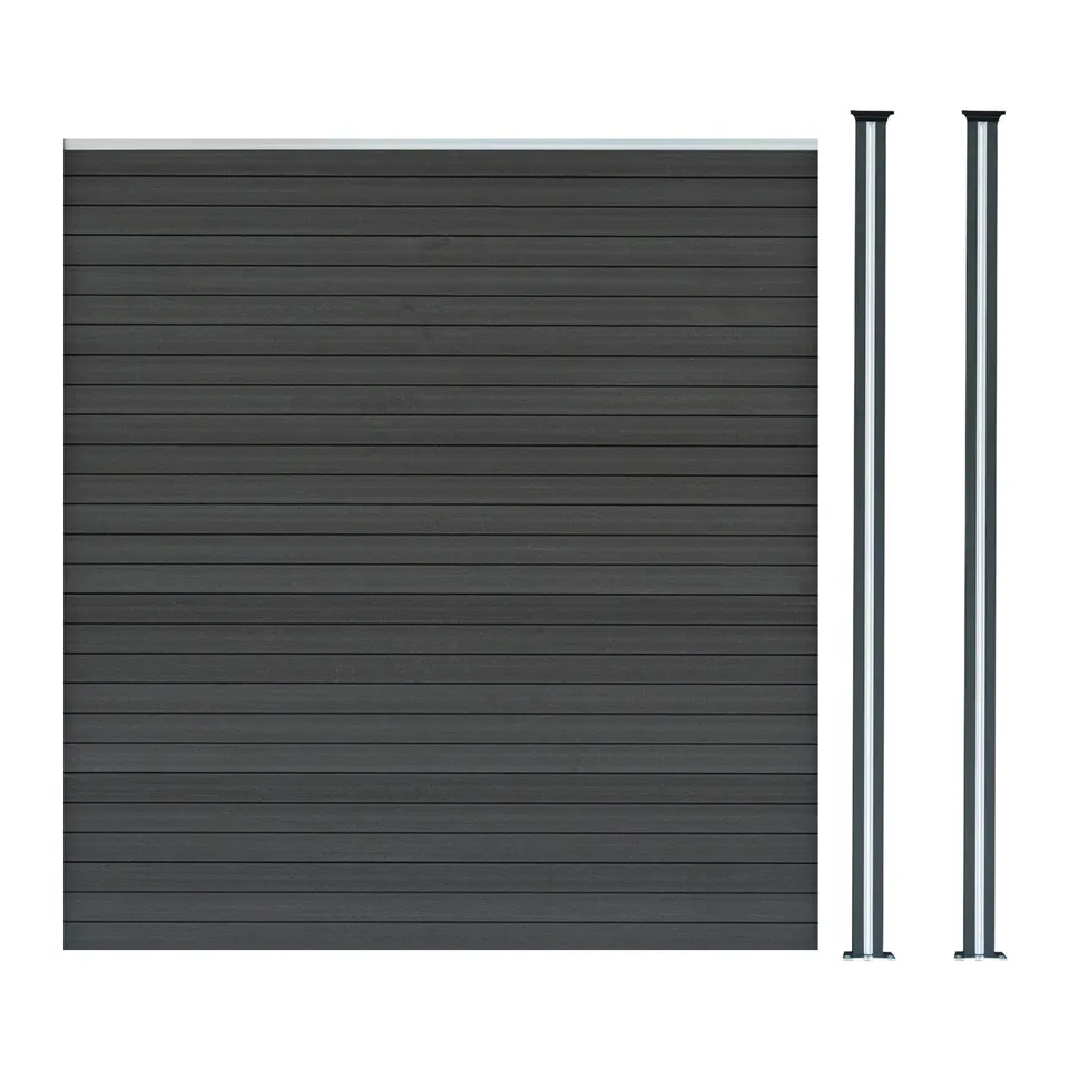 Q-Rax pannello recinzione grigio 180cm LED 2 pali