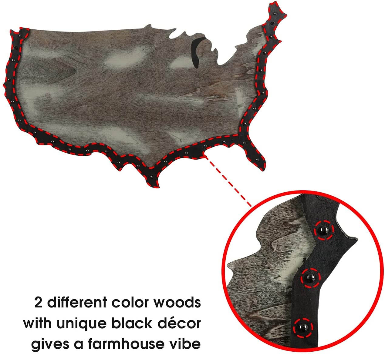 Jackcube Design Display USA Map Bacheca Tappi 125 Posti