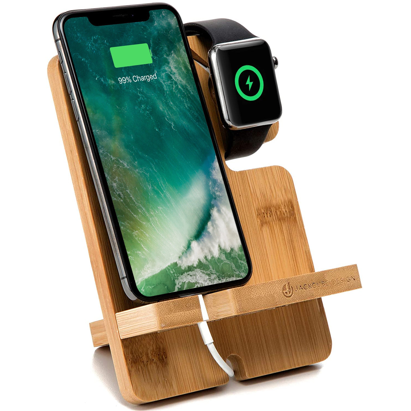 Jackcube Design Home Office dock ricarica bambù organizer