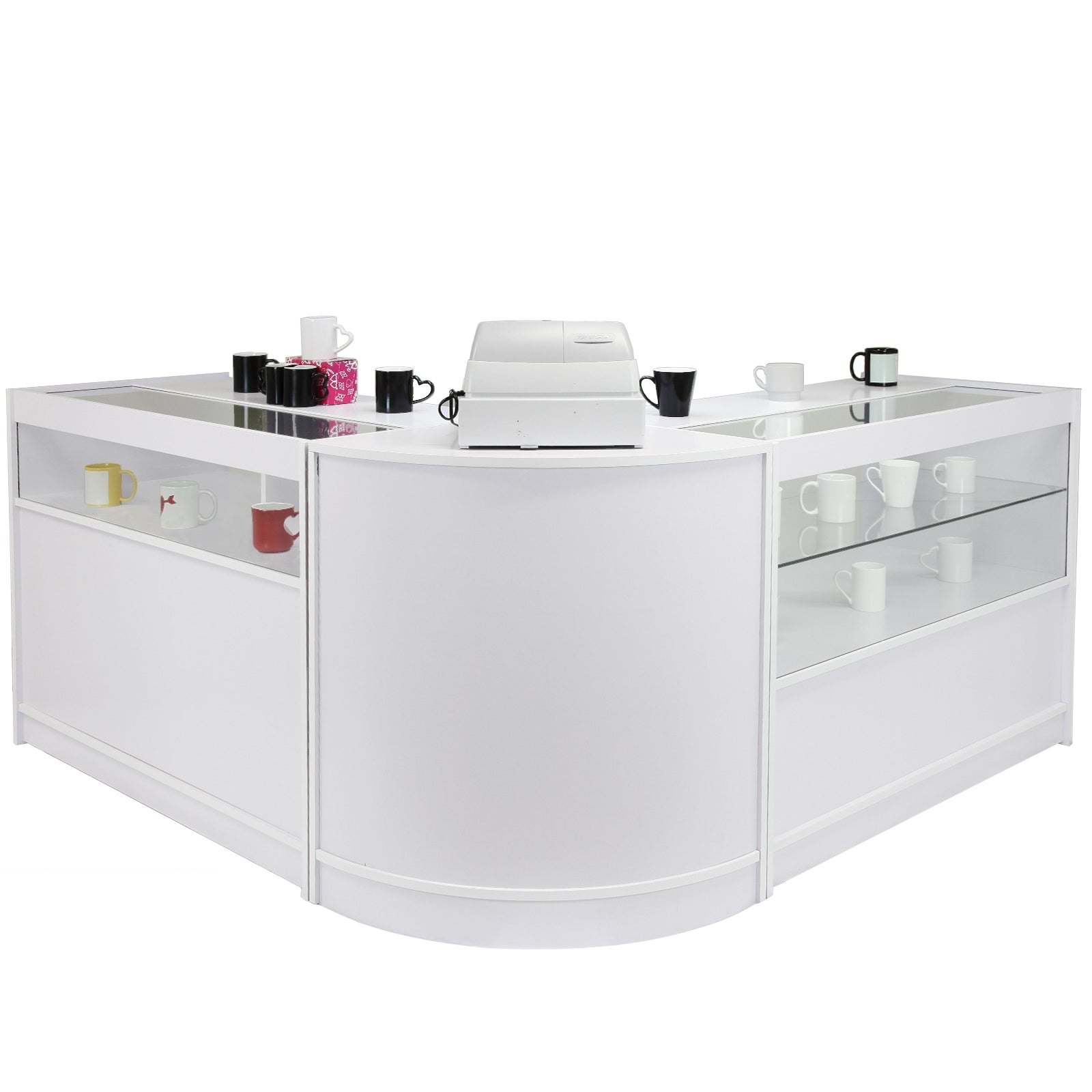 Q-Rax Leo Set Banconi Negozio Bianco a L
