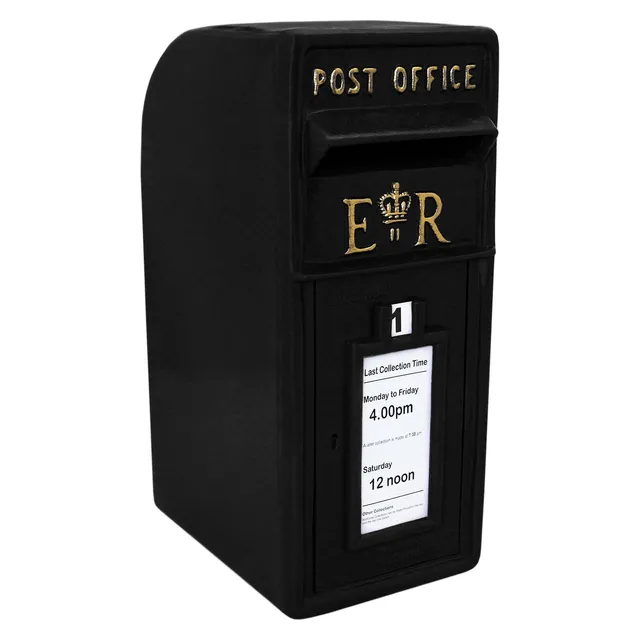 Q-Rax Cassetta Postale Britannica Nera buca lettere ghisa