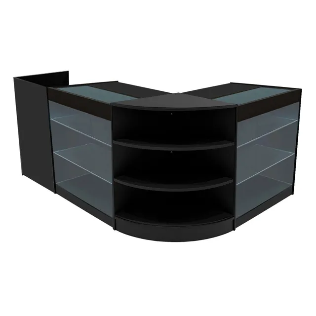 Q-Rax Astro Set Banconi Negozio LED Nero con Vetrina K900