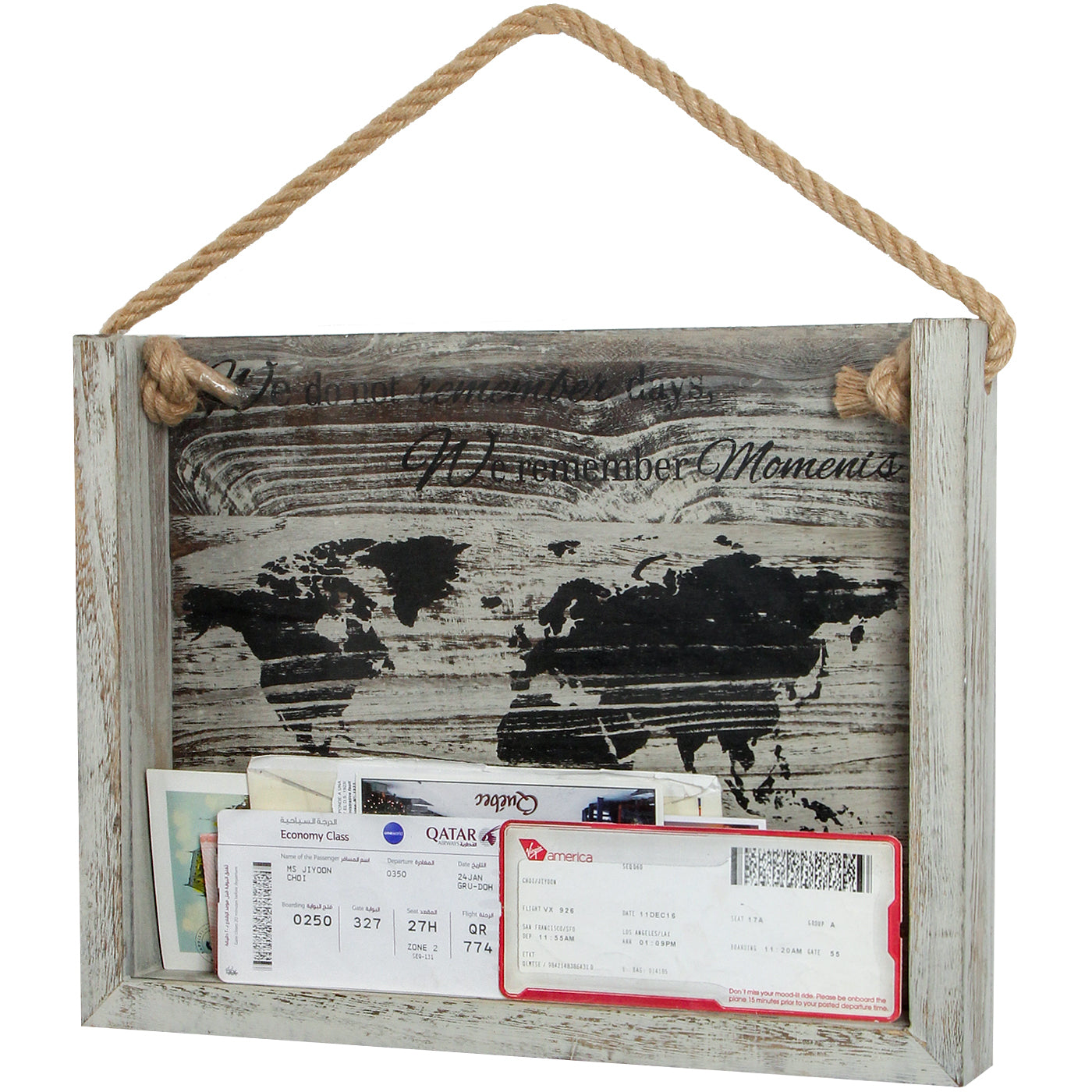 Jackcube Design Display Shadow Box Ricordi Legno Bianco Corda
