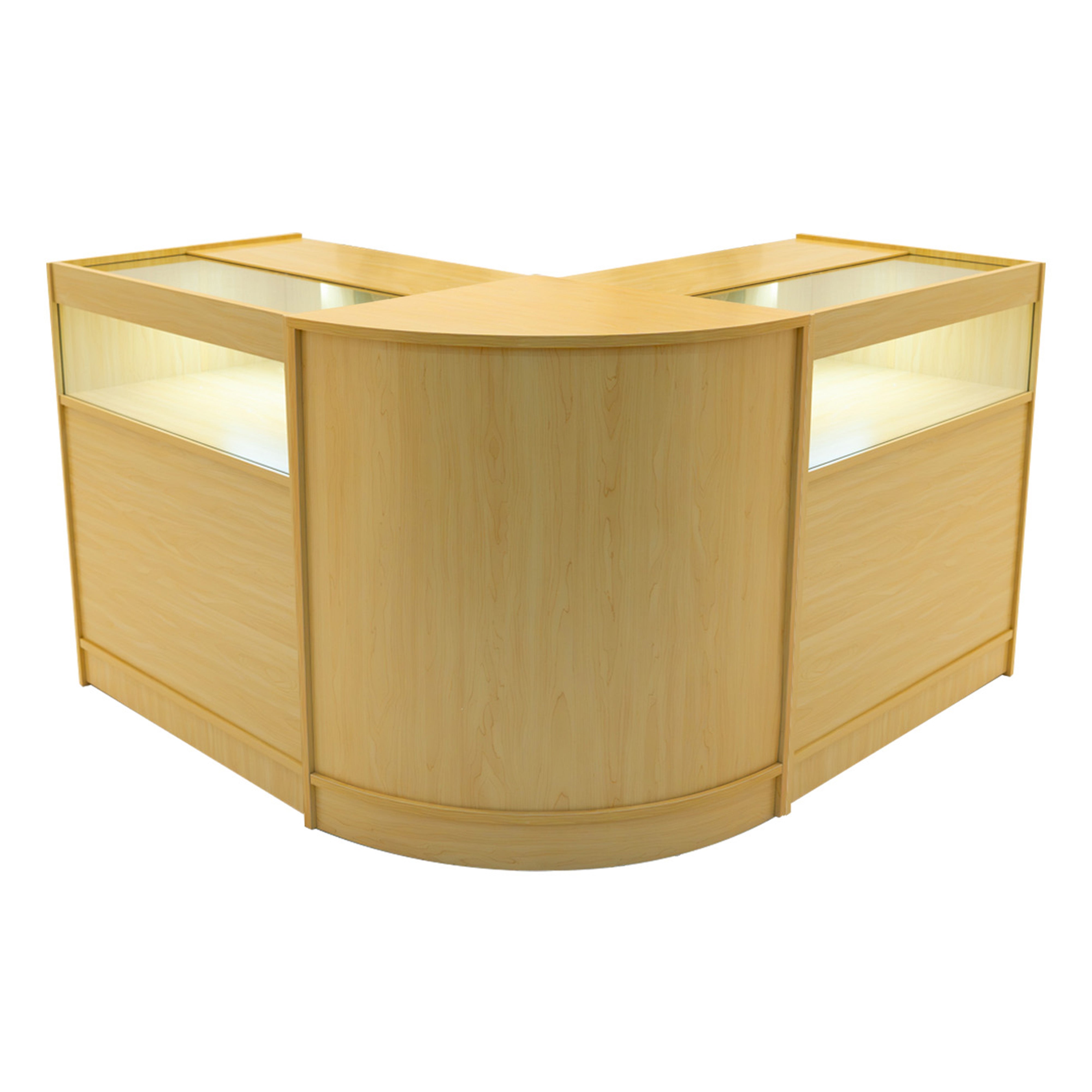 Q-Rax Iris B900 CM60 bancone negozio acero LED 3 pezzi