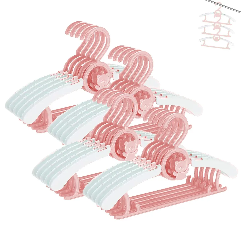 HGYZE Stampelle Bambini Grucce Rosa 20 Pezzi Regolabili 28-36 cm