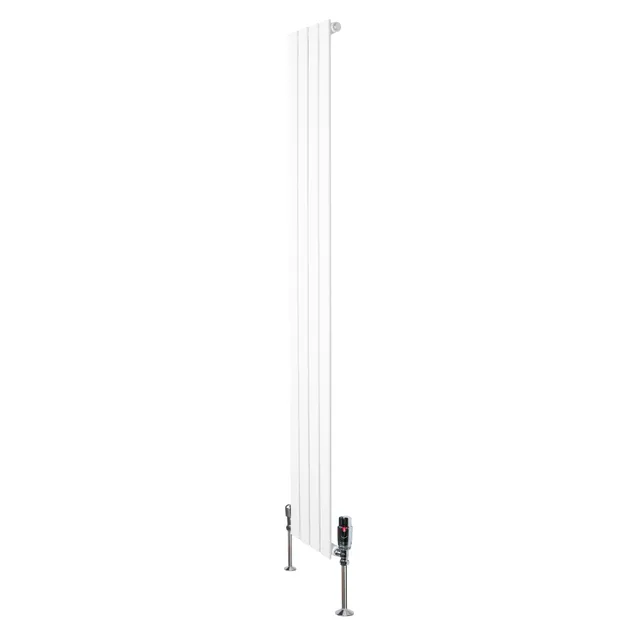 Q-Rax Radiatore Piatto Monocolonna 1800x280 Bianco Valvole