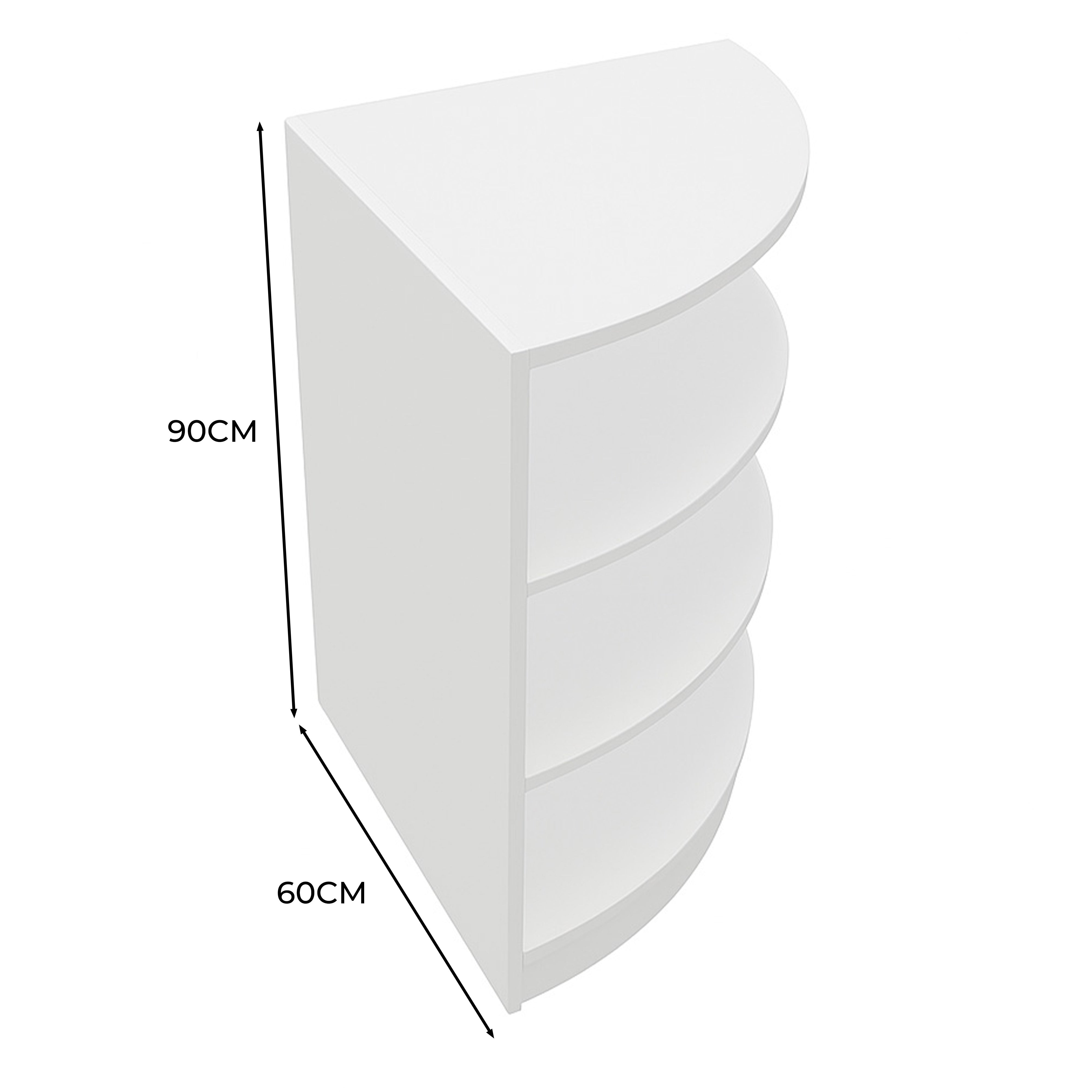Q-Rax Banconi da Negozio LM60 bancone angolare bianco