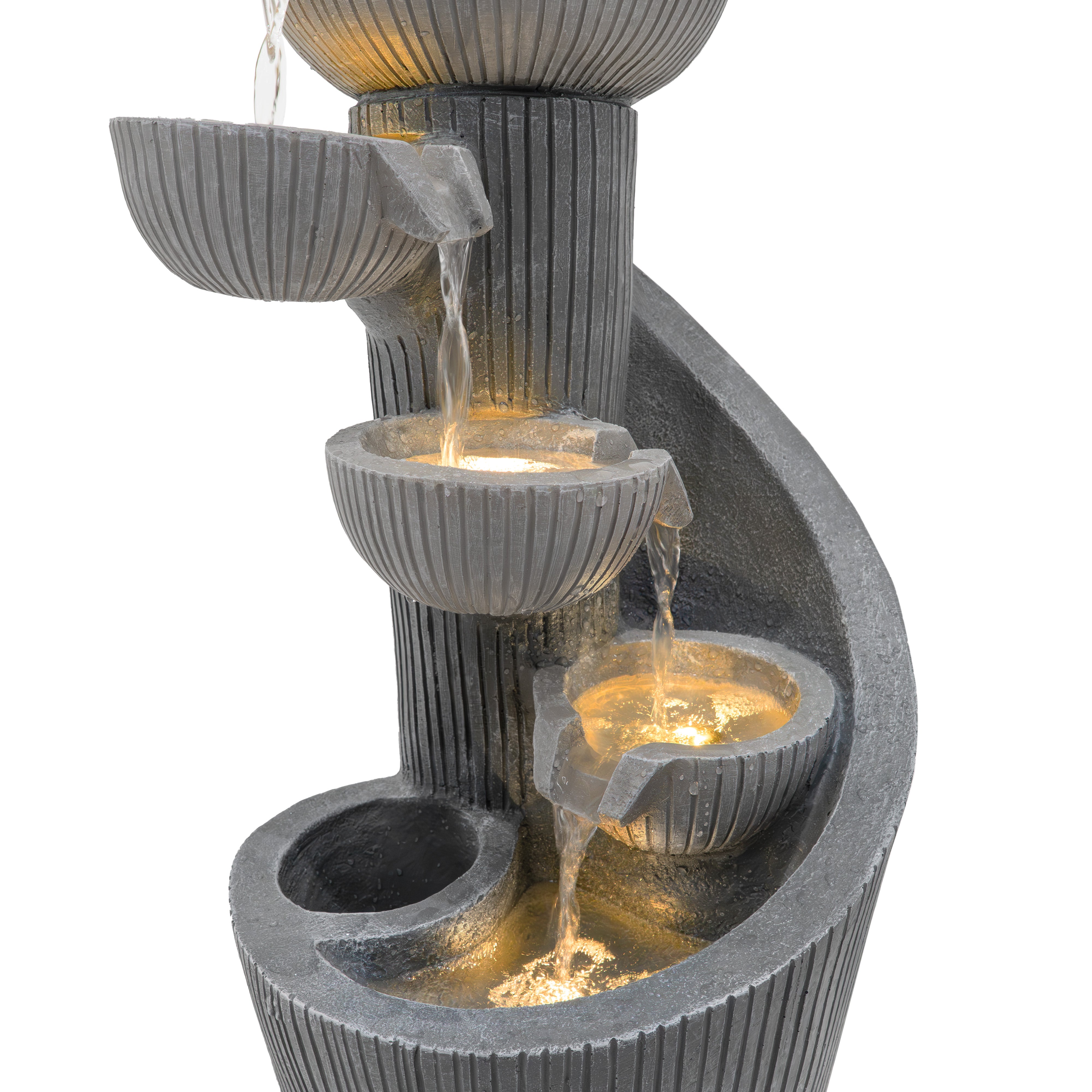 Q-Rax Spiral Springs Fontana Elettrica LED Poliresina