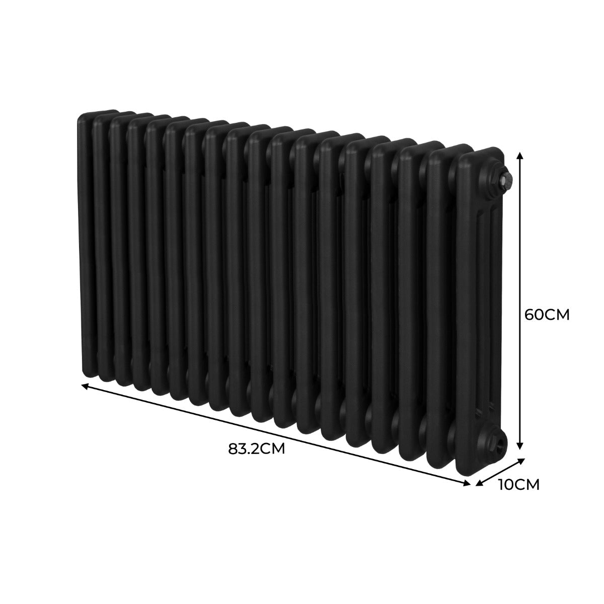 Q-Rax Radiatori Tradizionali 600x832 termosifone nero 3 colonne