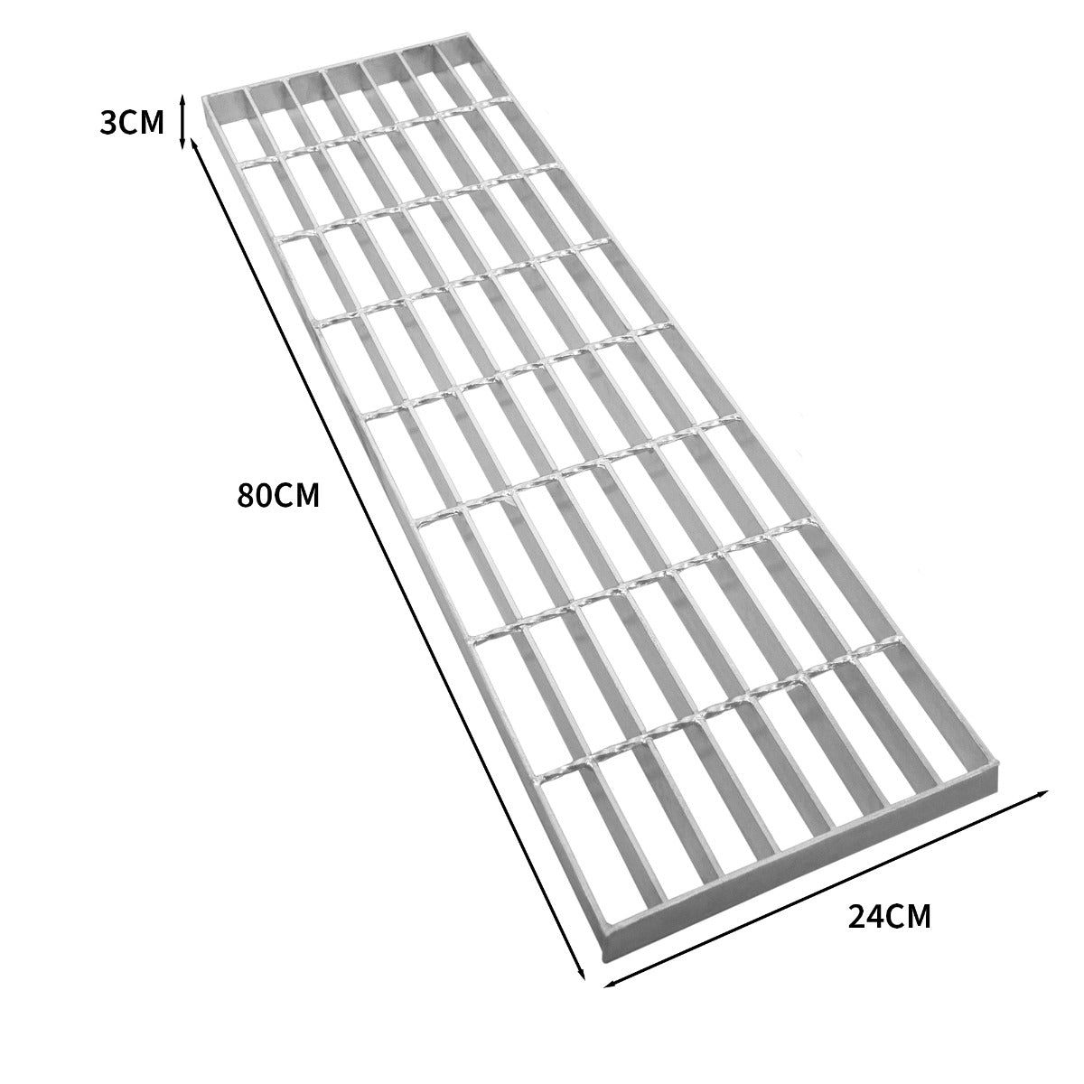 Q-Rax Griglia Zincata 800x240 mm Acciaio 192 kg