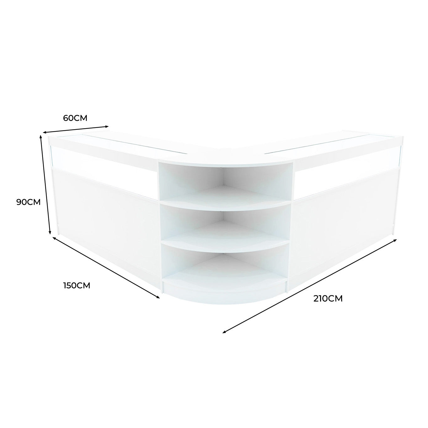 Q-Rax Theseus set banconi LED bianco LM60+2xB1500