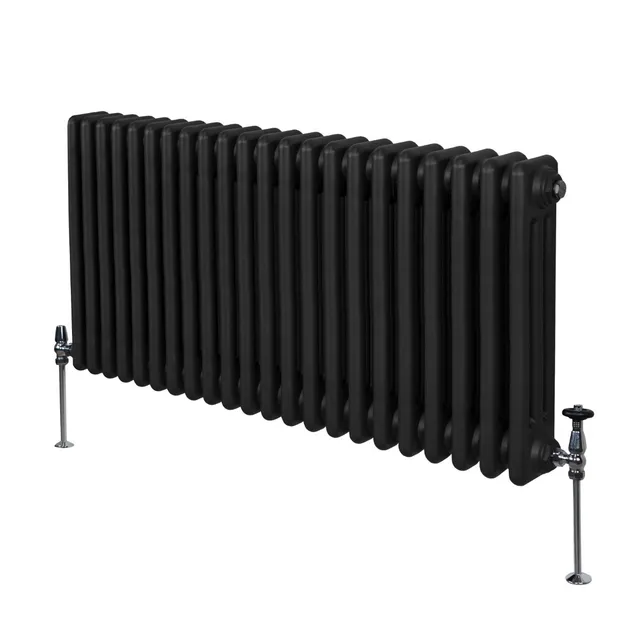 Q-Rax Radiatori Tradizionali 3 Colonne Termosifone Nero 600x1012mm