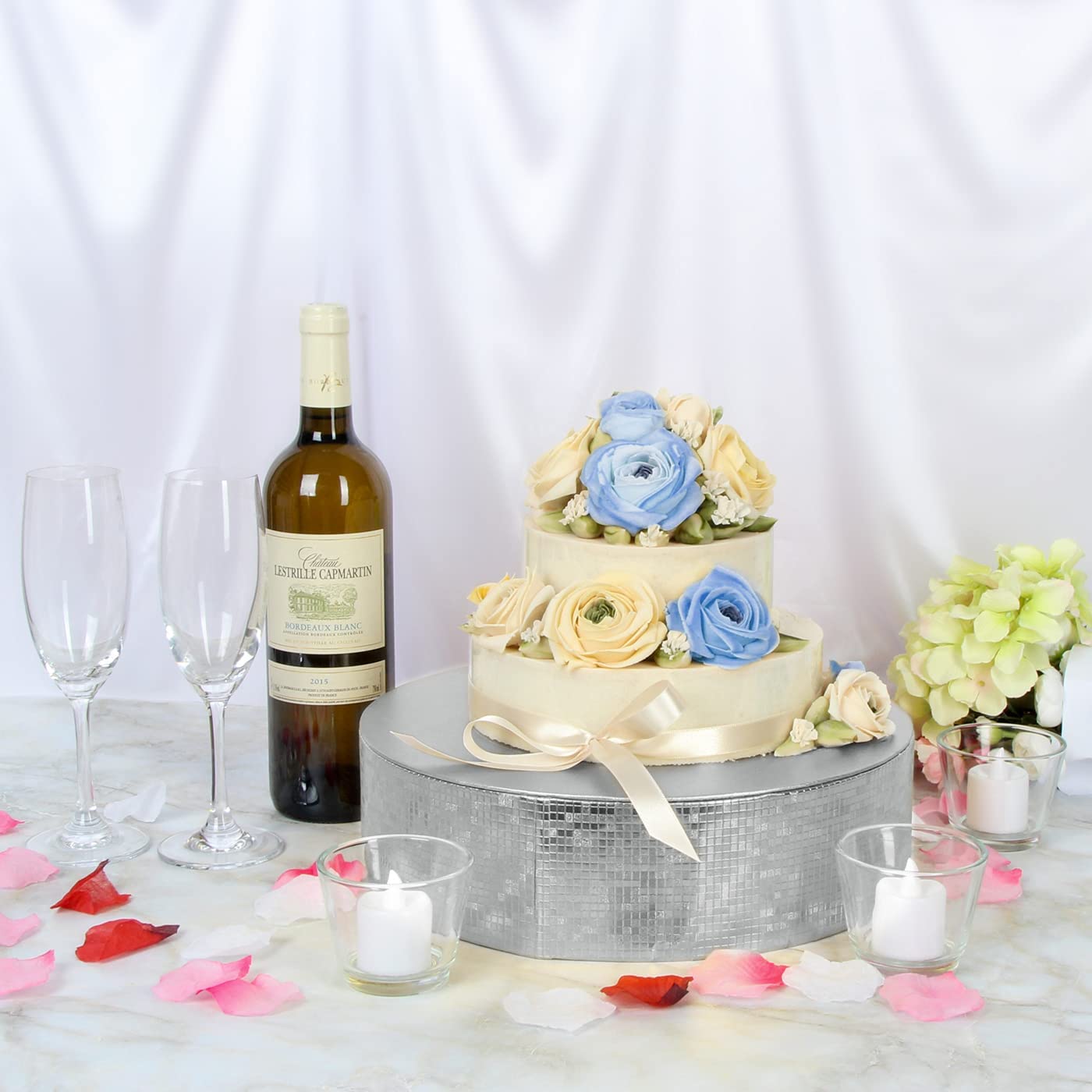 Jackcube Design Display alzata torta argento 30 cm cartone