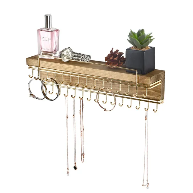 Jackcube Jewelry Organizer Parete Legno 30 Ganci Oro