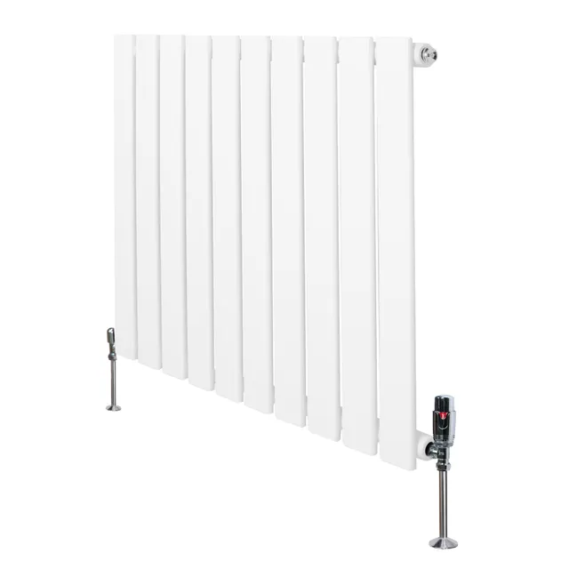 Q-Rax Pannelli Piatti 600x700 radiatore bianco con valvole