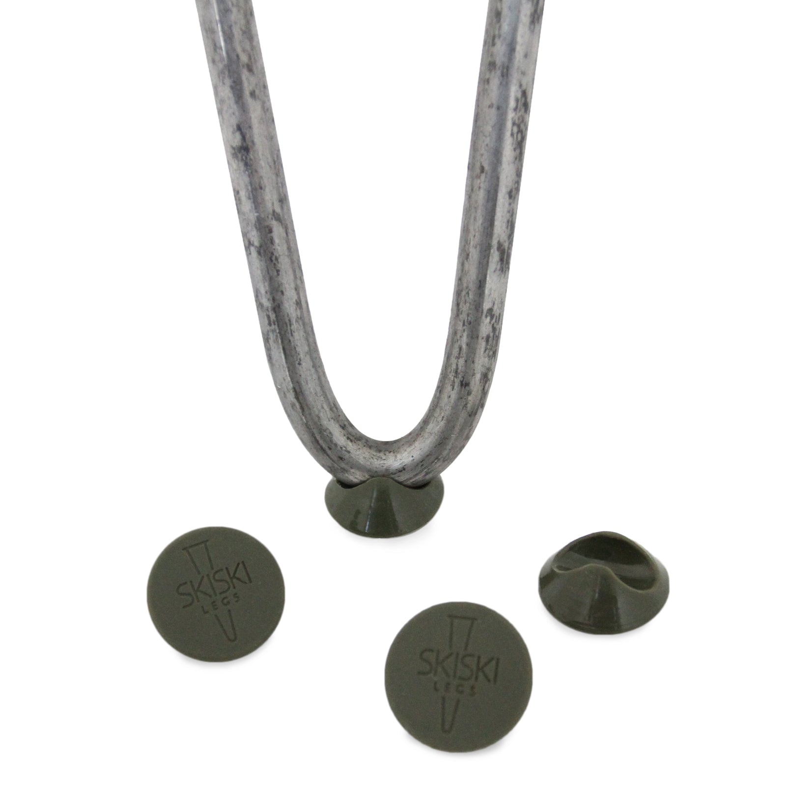 Q-Rax 4 Gambe Tavolo Forcina 35,5cm Acciaio Naturale 10mm
