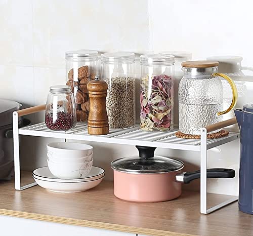 HGYZE Mensole Impilabili Cucina 50x21x20 cm bianco metallo