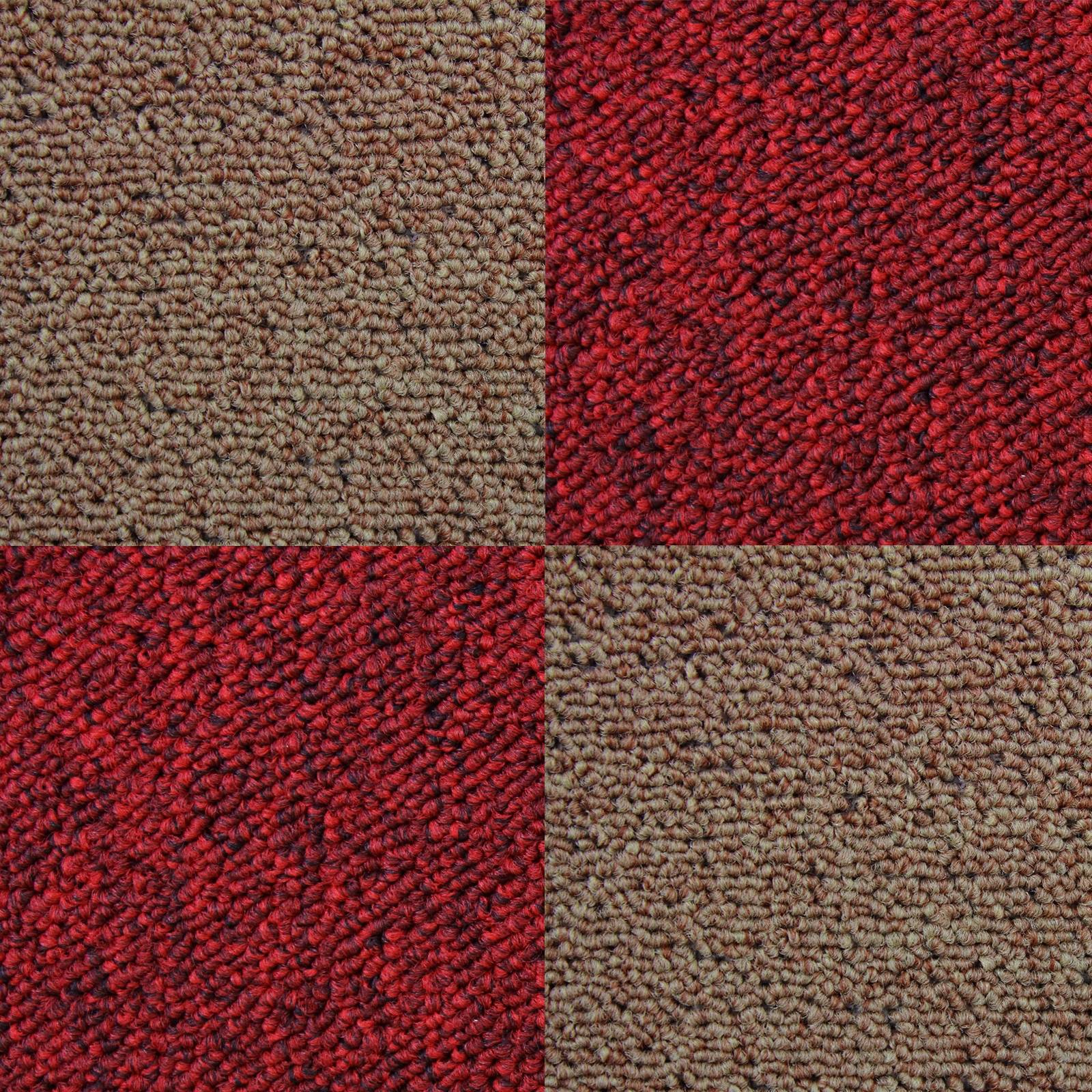 Q-Rax Accessori Casa 40 Mattonelle Moquette 10mq Sabbia Rosso