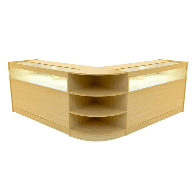 Q-Rax Theseus set banconi LED acero LM60+2xB1500 espositore