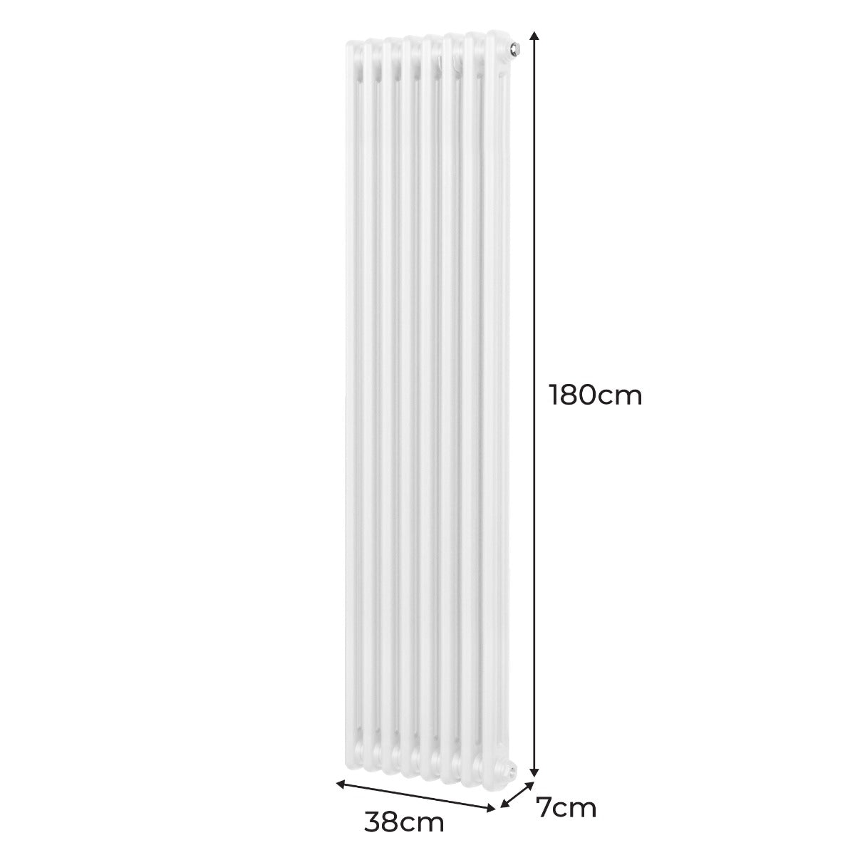 Q-Rax Tradizionali 1800x382 Termosifone 2 Colonne Bianco