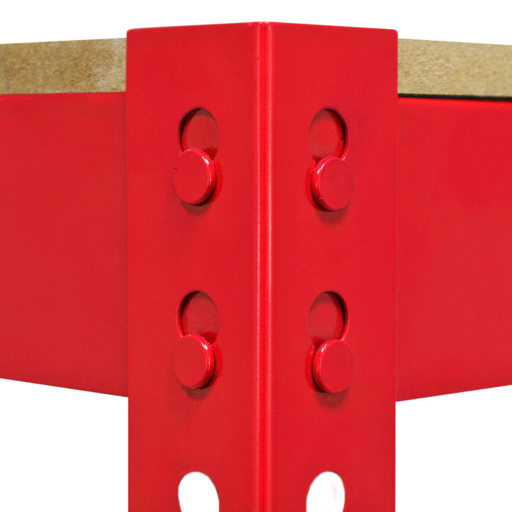 Q-Rax Lavoro Banco 120cm Rosso Acciaio MDF 200kg