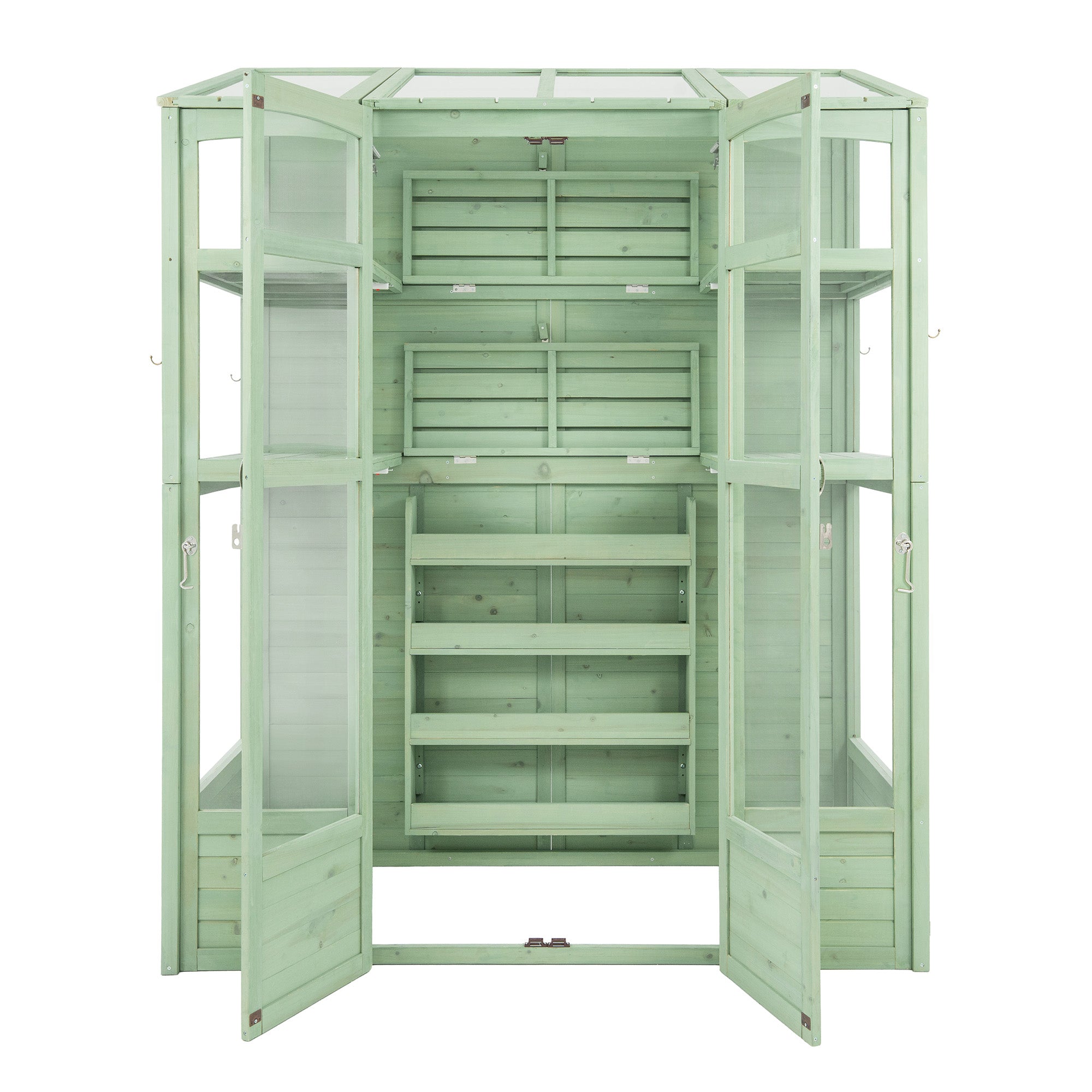Q-Rax Serra vittoriana verde 152x61 cm con ripiani