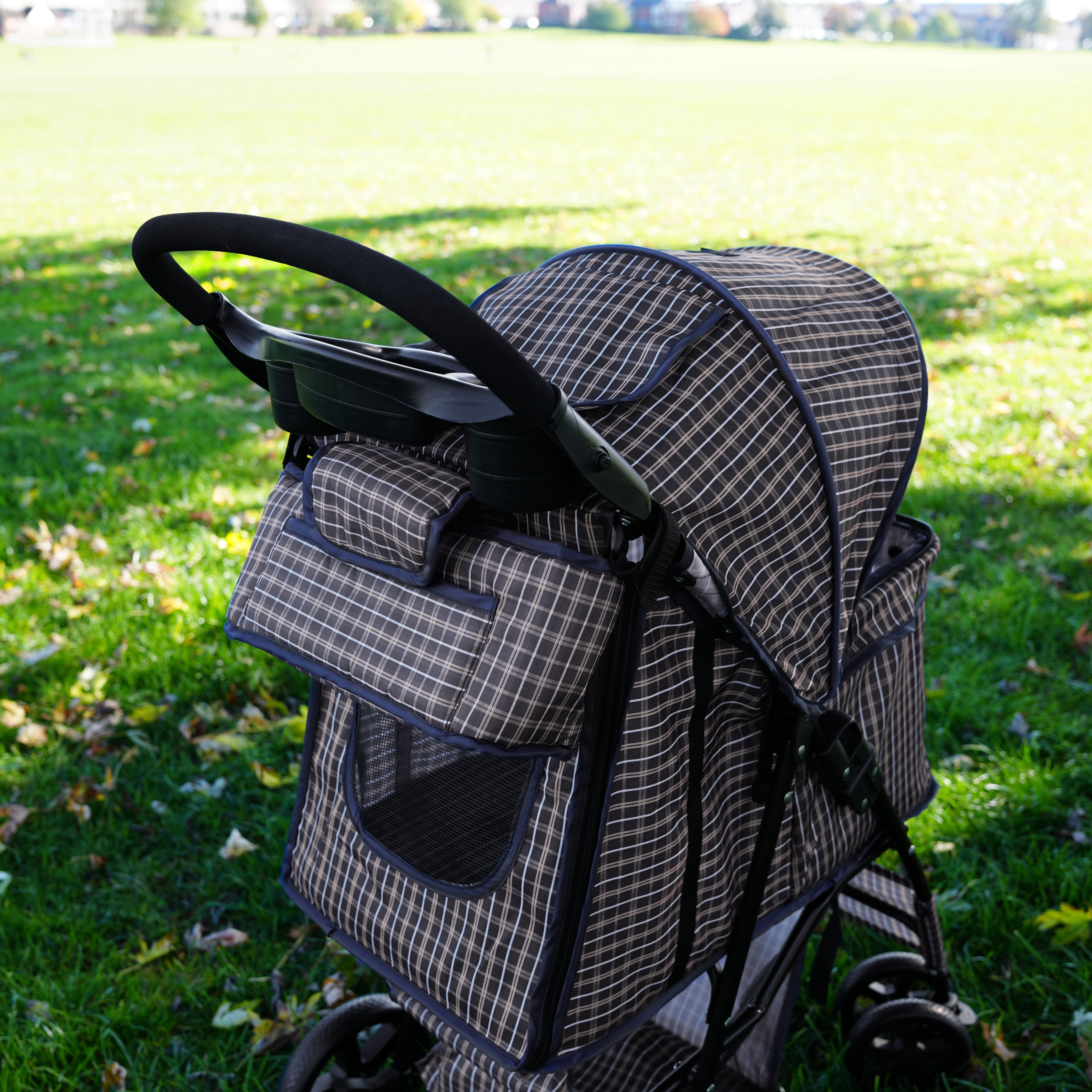 Q-Rax Organizer Passeggino Animali Borsa Blu Tartan 2kg