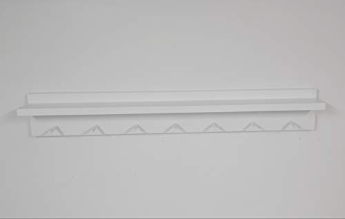 Henor Appendiabiti bianco 80 cm 7 ganci da parete